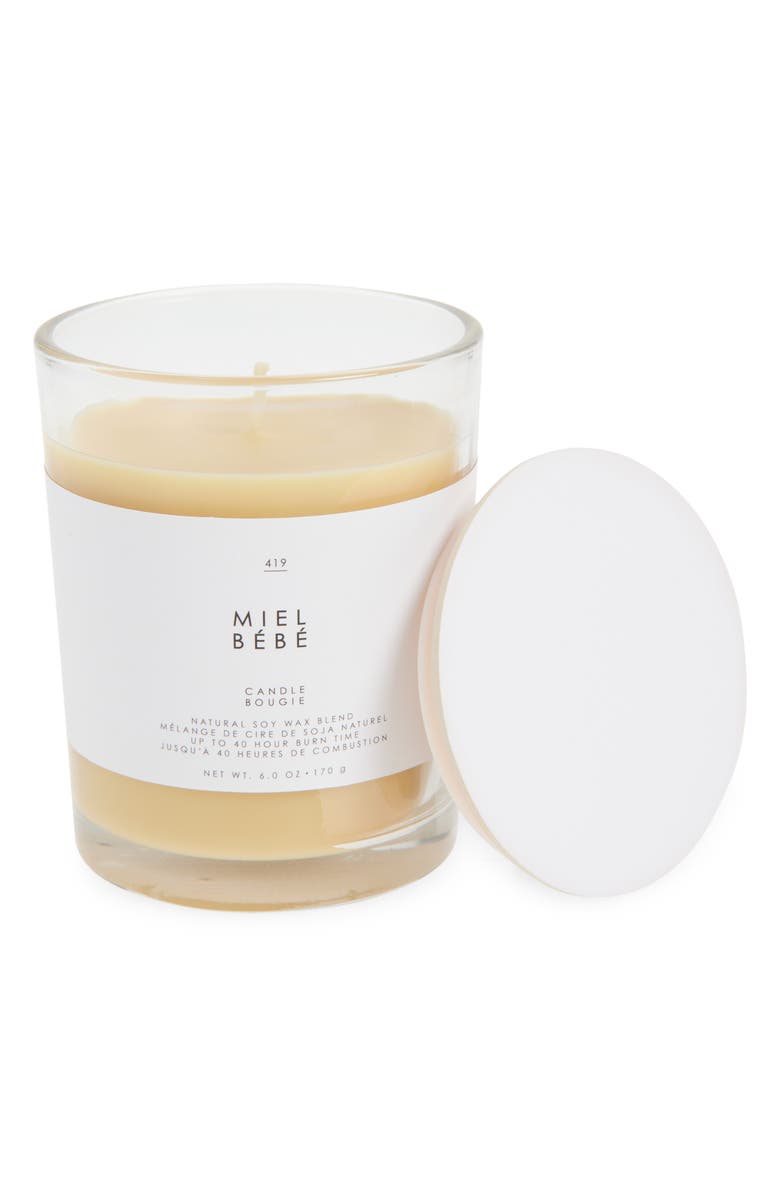 LE MONDE GOURMAND Miel Bébé Scented Candle, Main, color, 