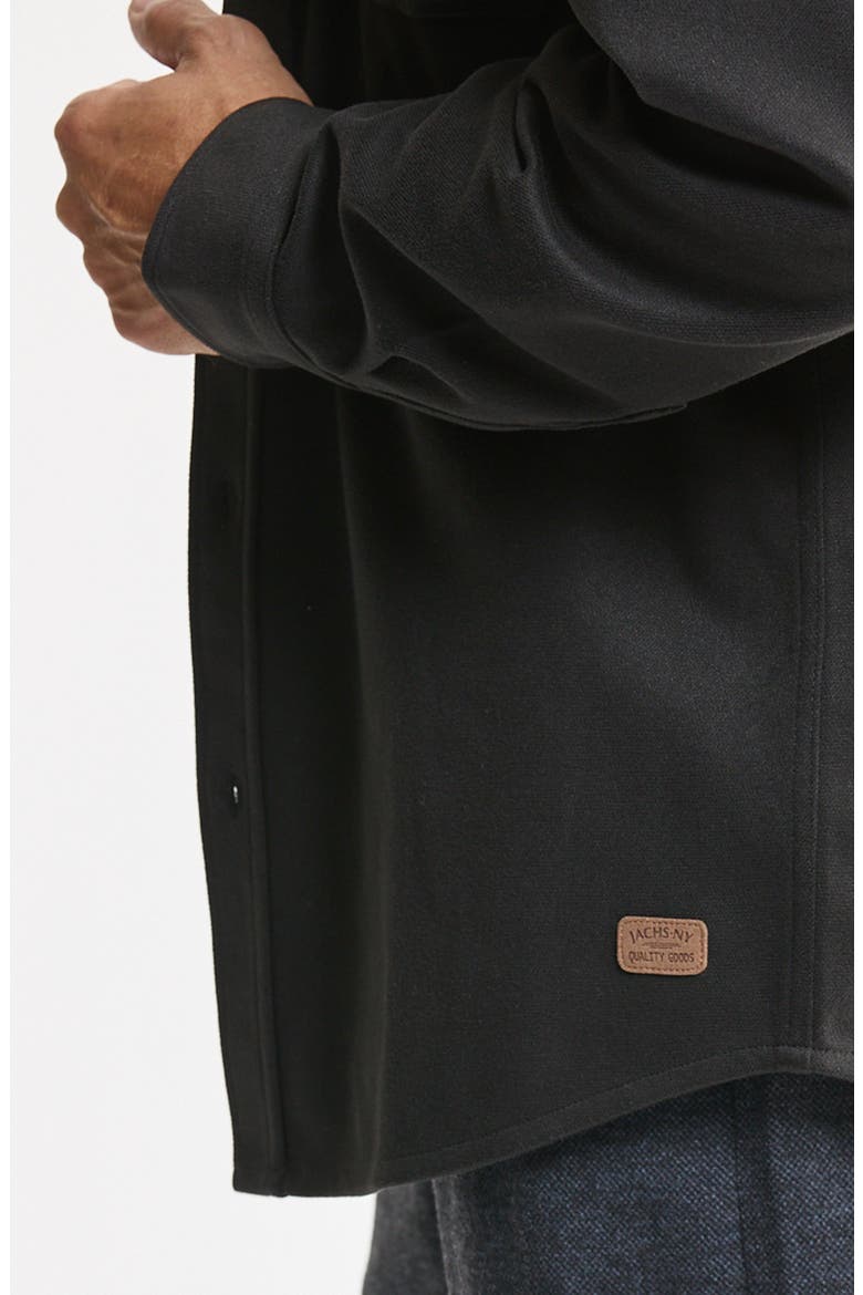 Brushed Twill Overshirt, Alternate, color, BLACK