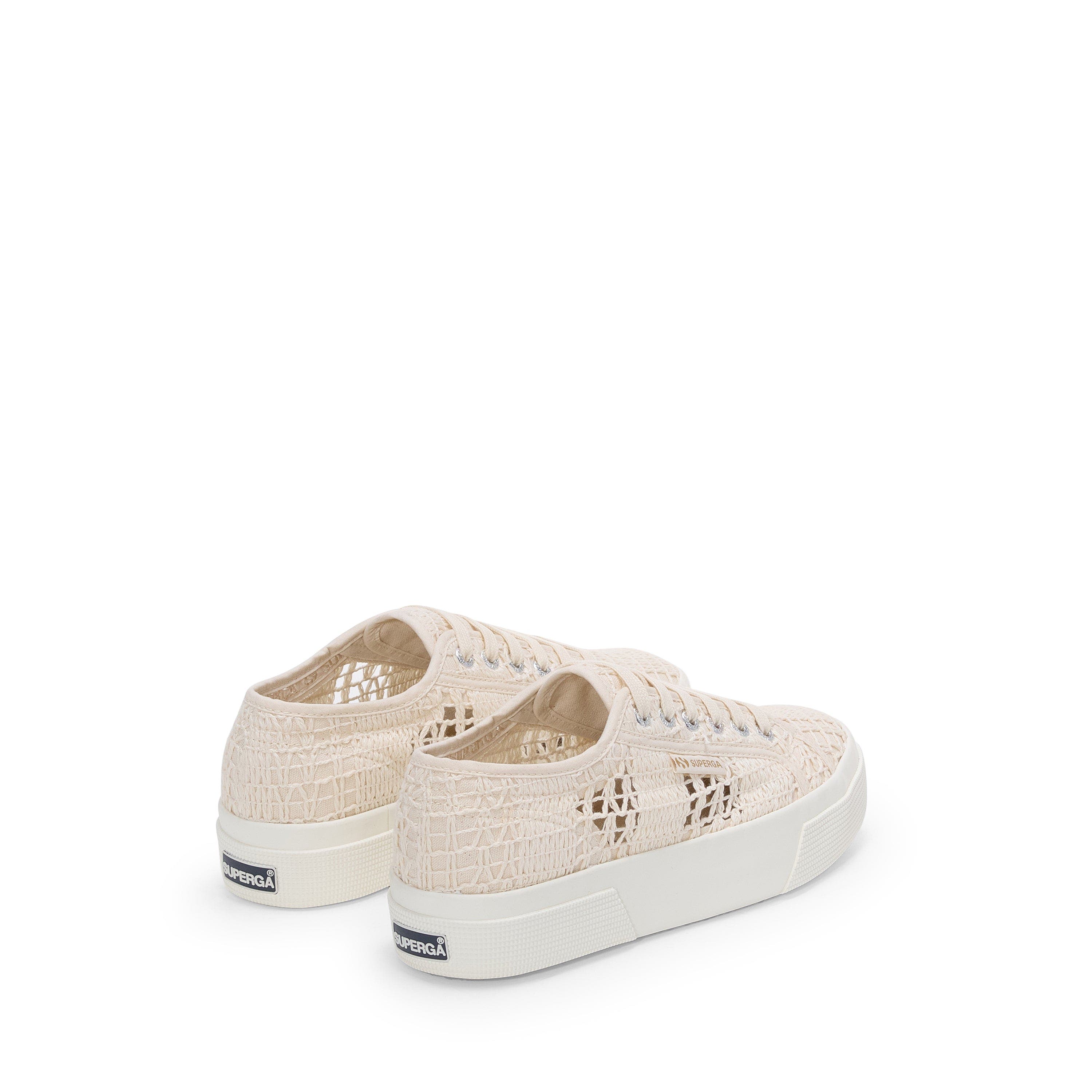 Superga 2740 Platform Crochet Sneakers, Alternate, color, Beige Raw Braid Avorio