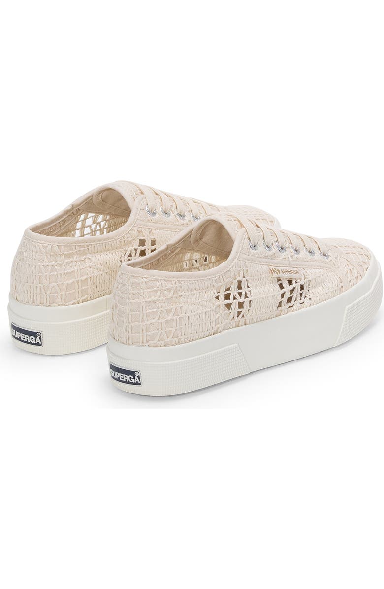 Superga 2740 Platform Crochet Sneakers, Alternate, color, Beige Raw Braid Avorio