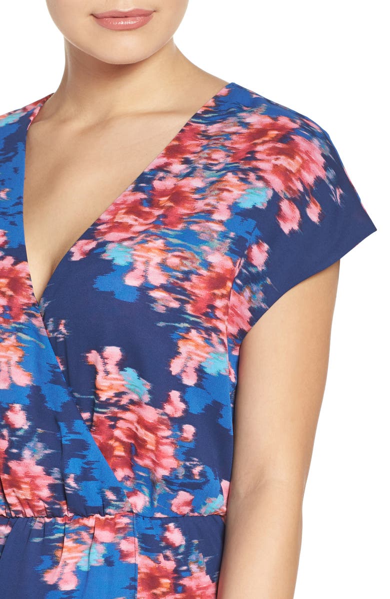 Charles Henry Faux Wrap Dress, Alternate, color,