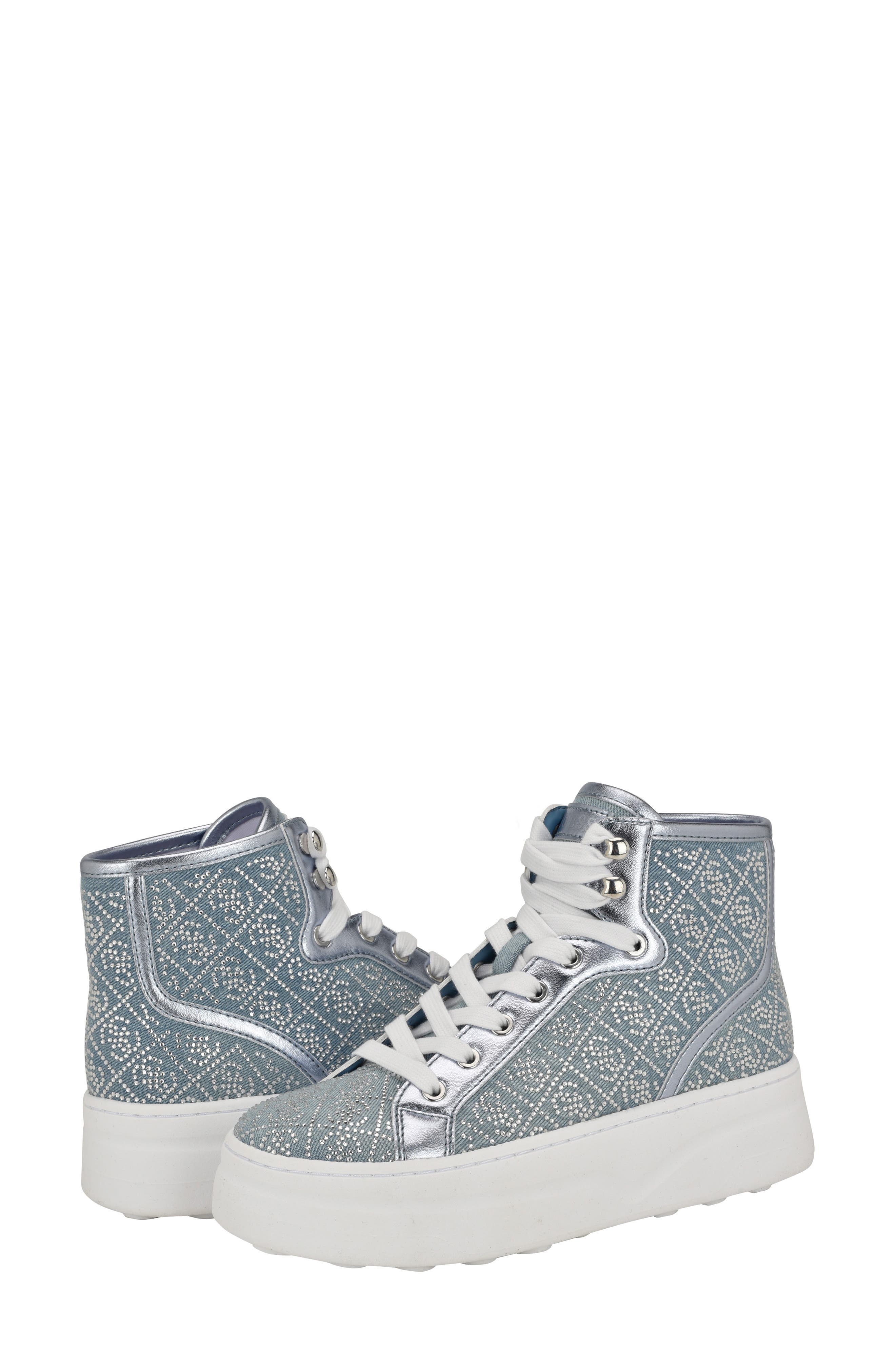 GUESS Queenly High Top Platform Sneaker, Alternate, color, 