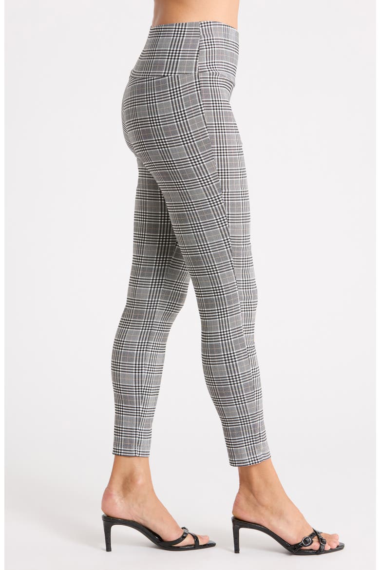 Plaid Leggings, Alternate, color, BLACK