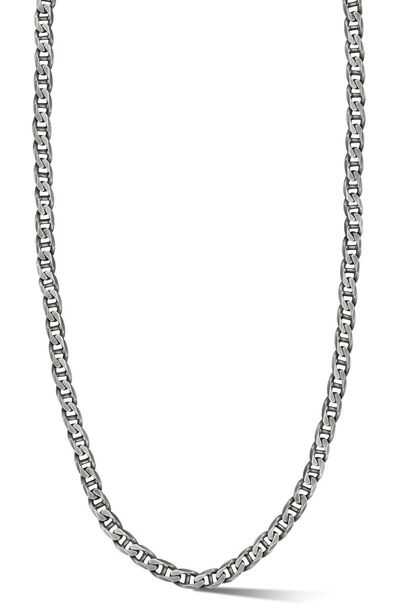 Yield of Men Men's Oxidized Mariner Chain Necklace, Main, color, Silver