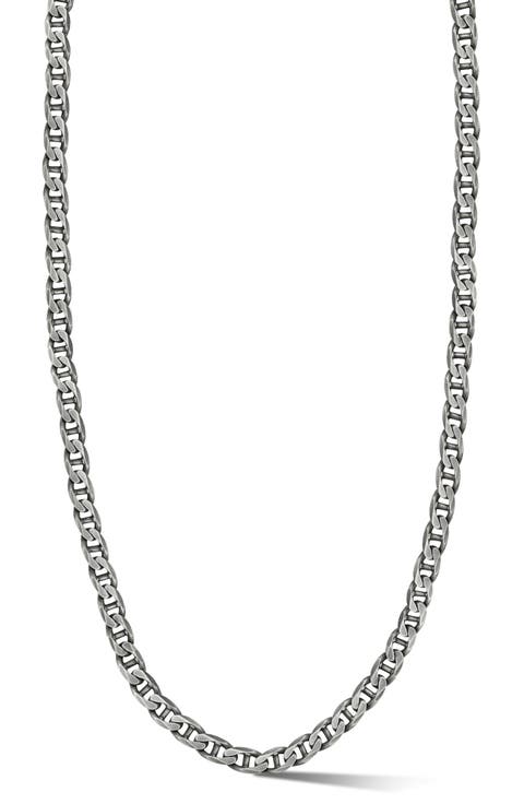Men's Oxidized Mariner Chain Necklace