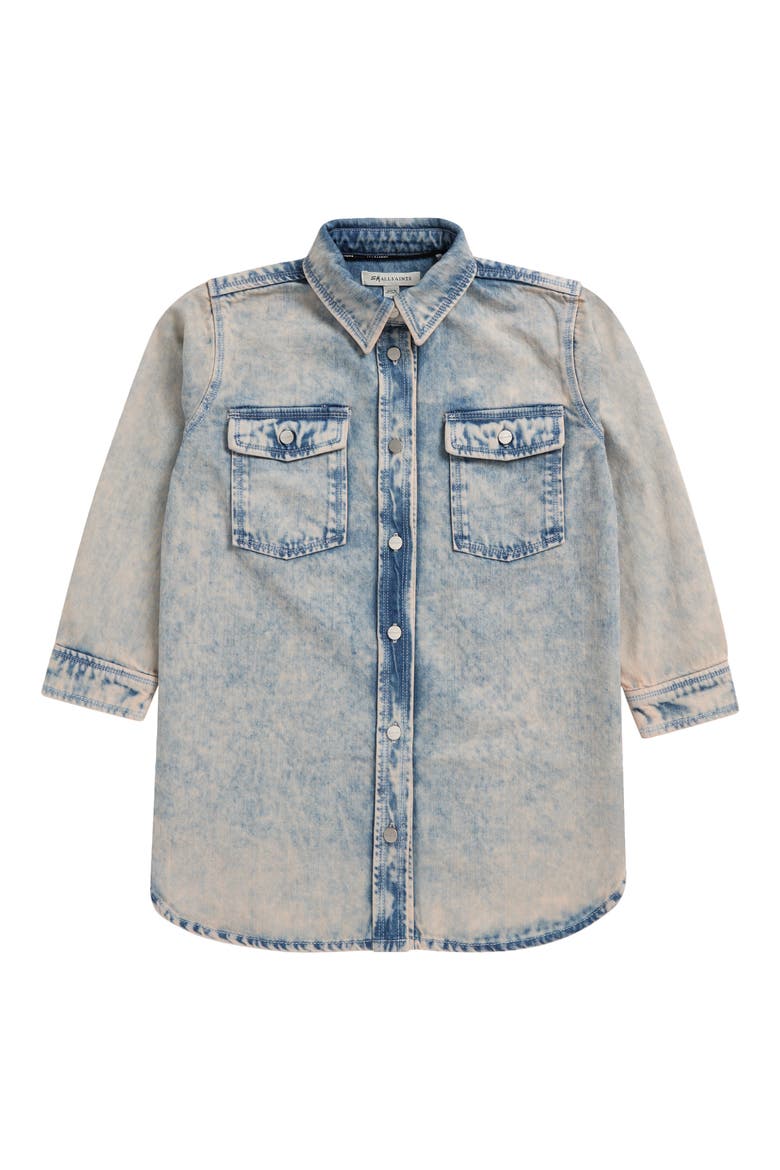 Kids' Denim Shirt Jacket, Main, color, GREY