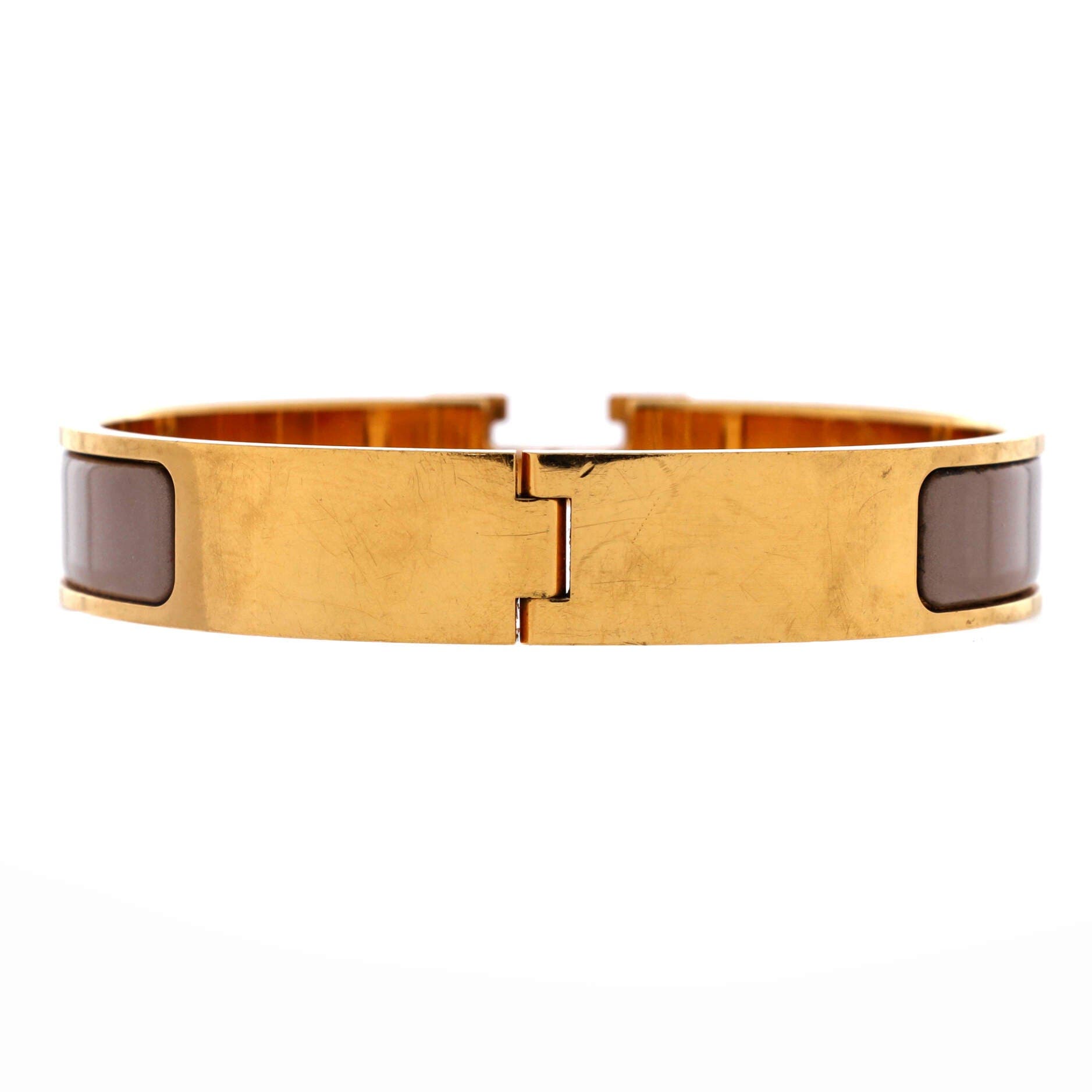 Clic H Bracelet Enamel Narrow, Alternate, color, Metallic Gold