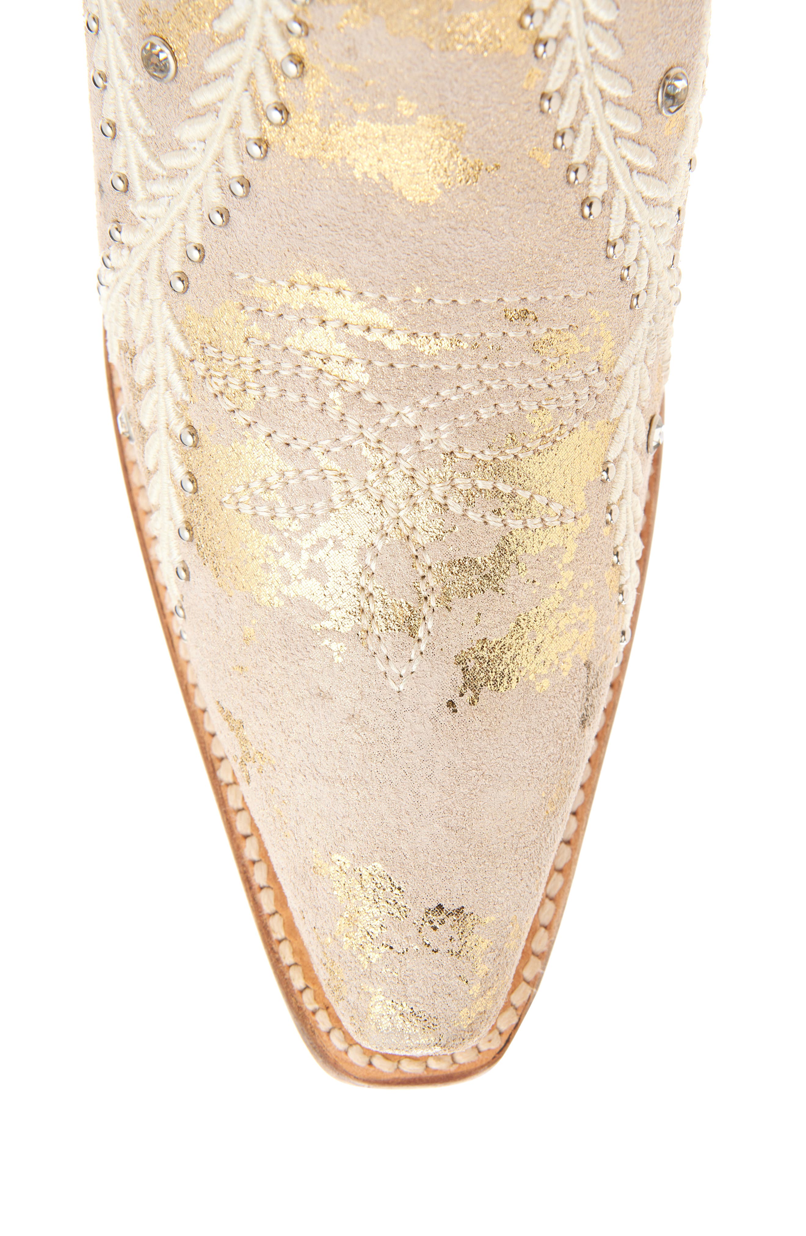 CORRAL Metallic Embroidered Western Boot, Alternate, color, 