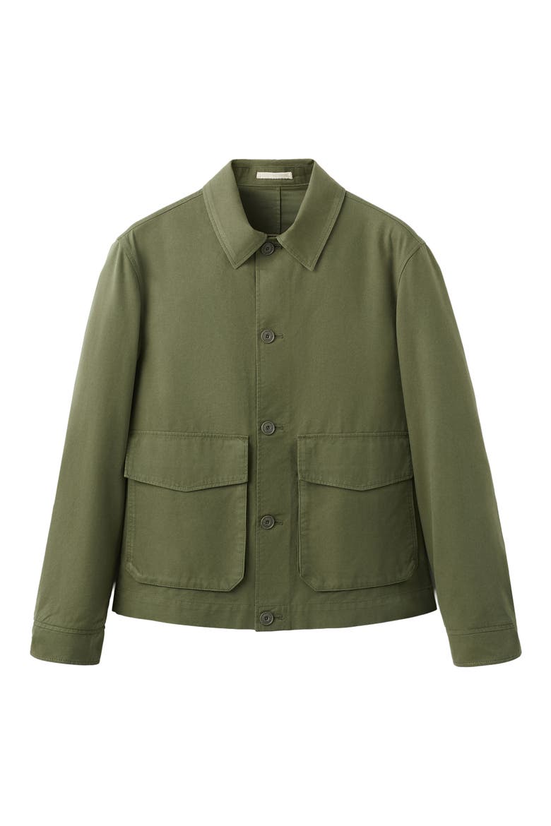 Cotton Blend Jacket, Alternate, color, KHAKI GREEN