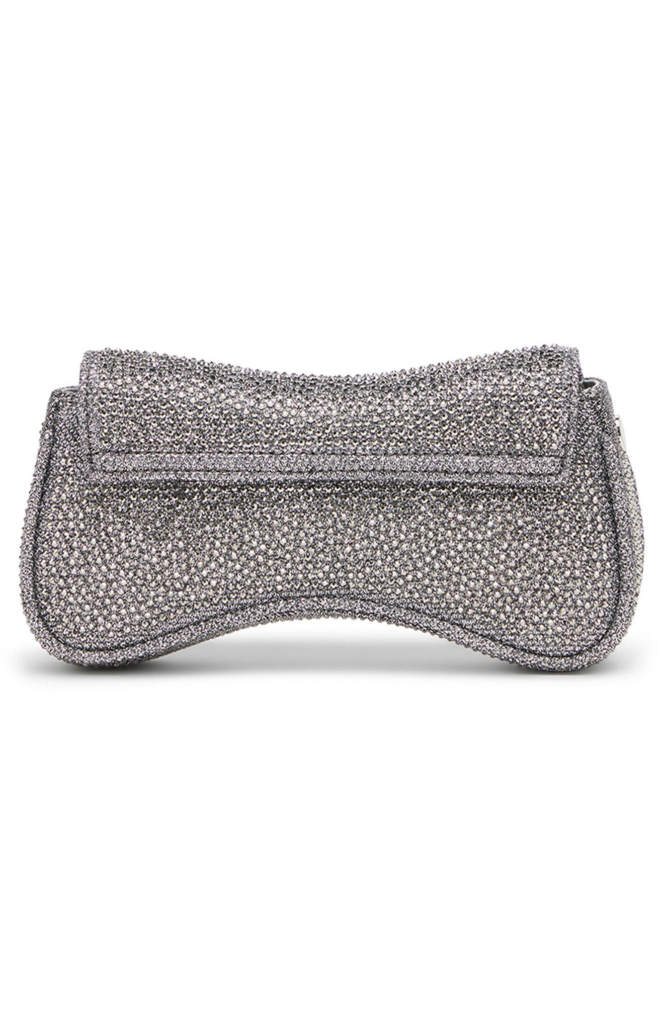 DIESEL<sup>®</sup> Small Play Crystal Embellished Shimmer Mesh Crossbody Bag, Alternate, color, Silver