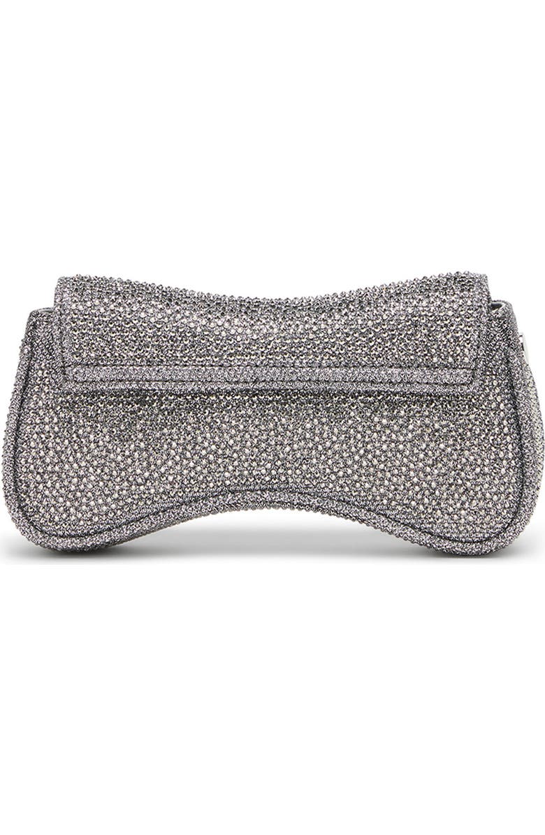 DIESEL<sup>®</sup> Small Play Crystal Embellished Shimmer Mesh Crossbody Bag, Alternate, color, Silver