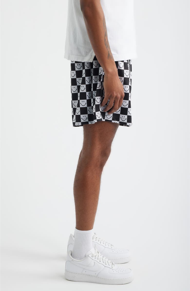 MARKET SMILEY<sup>®</sup> Checkerboard Mesh Shorts, Alternate, color, Black/ White