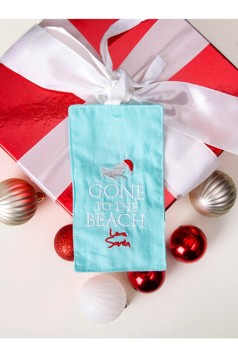 Gone To The Beach Gift Tag, Alternate, color, Blue