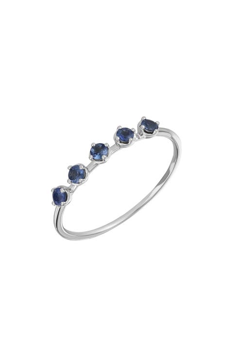 18K White Gold El Mar Sapphire Stackable Ring (Nordstrom Exclusive)