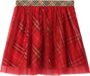 Burberry Check Tulle Skirt