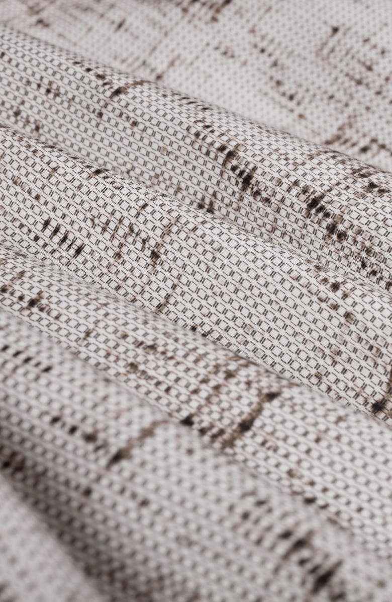 Bugatchi Julian Shaped Fit Abstract Geo Print Stretch Cotton Button-Up Shirt, Alternate, color, Khaki