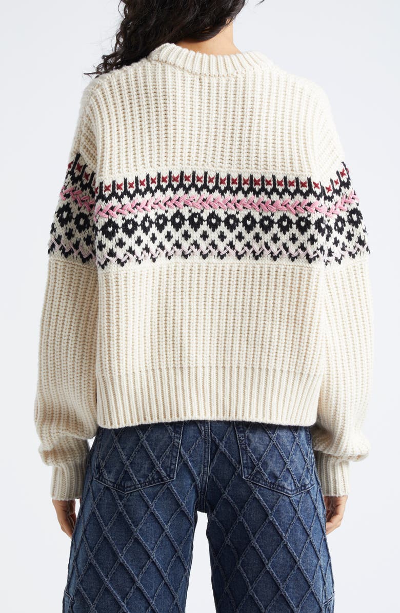 rag & bone Leigh Fair Isle Wool Sweater, Alternate, color, 