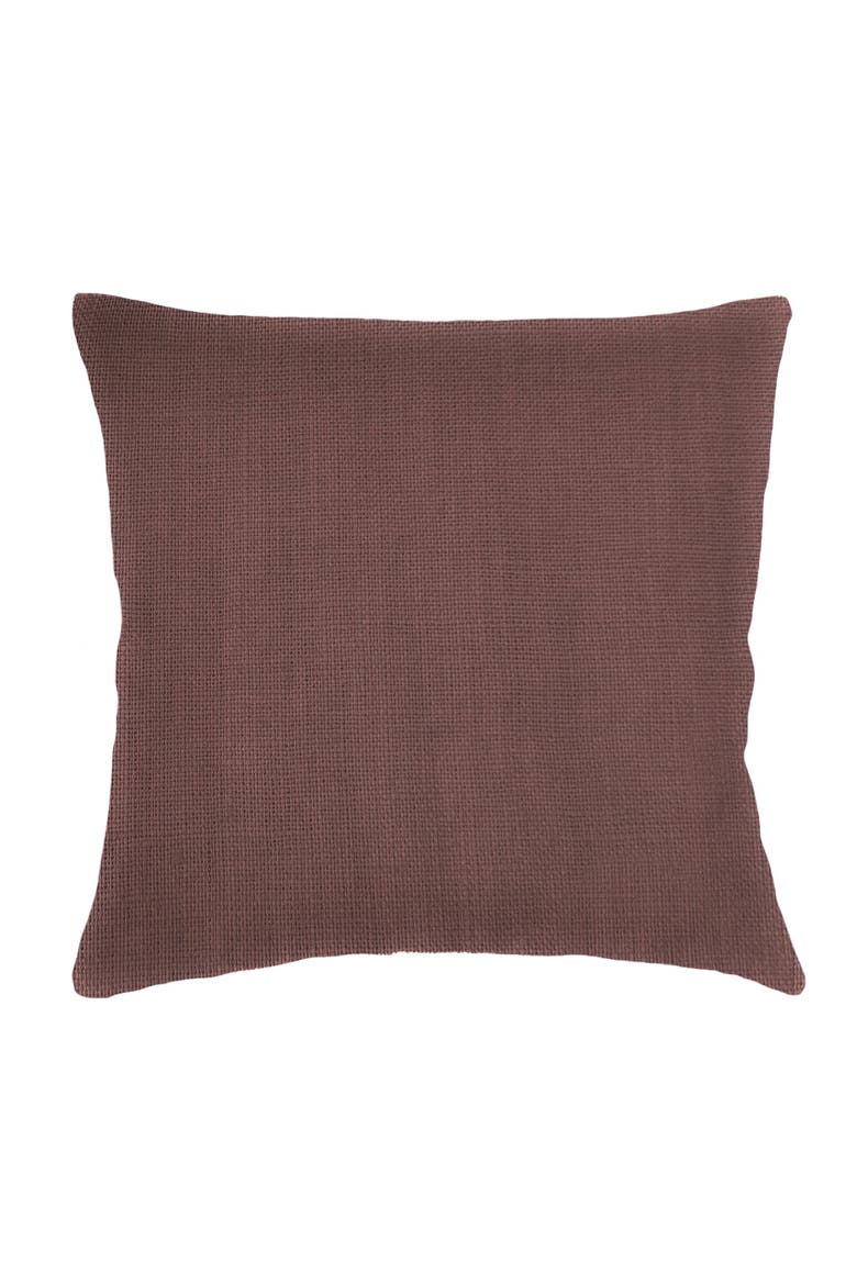 So Soft Linen Pillow with Down Insert, Main, color, Chestnut Brown
