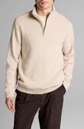 Vince Brushed Waffle Quarter Zip Pullover