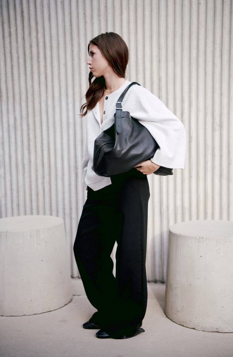 Ezra Arthur Dakota Soft Nappa Leather Tote Bag, Alternate, color, Black