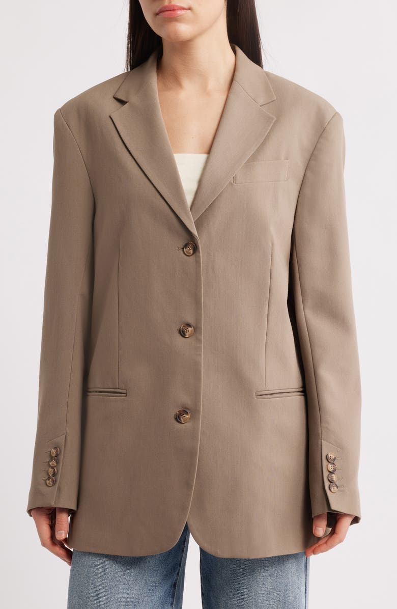 Topshop Oversize Blazer, Alternate, color,