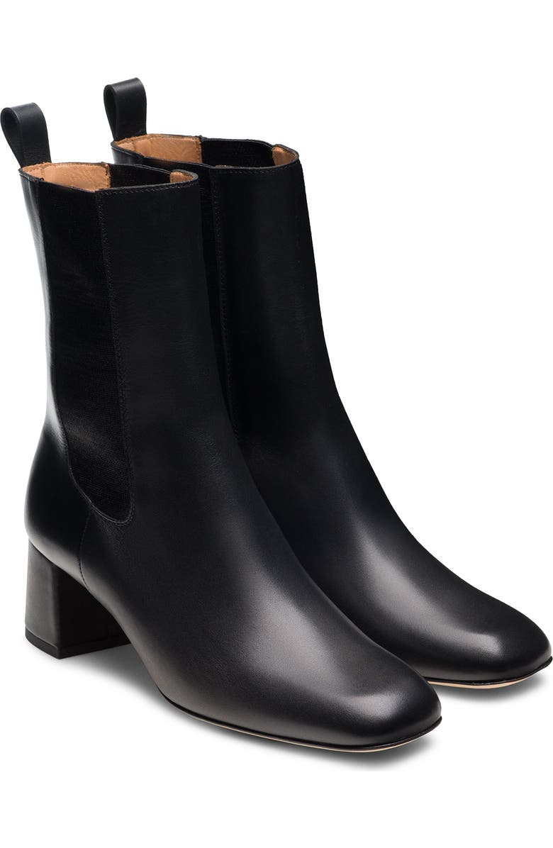 Magnanni Elayne Block Heel Chelsea Boot, Main, color, Black