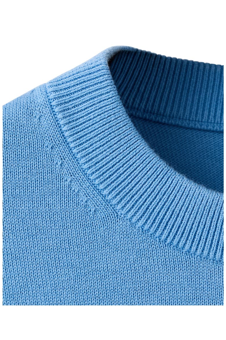 Oversize Elbow Sleeve Cotton Sweater, Alternate, color, BLUE