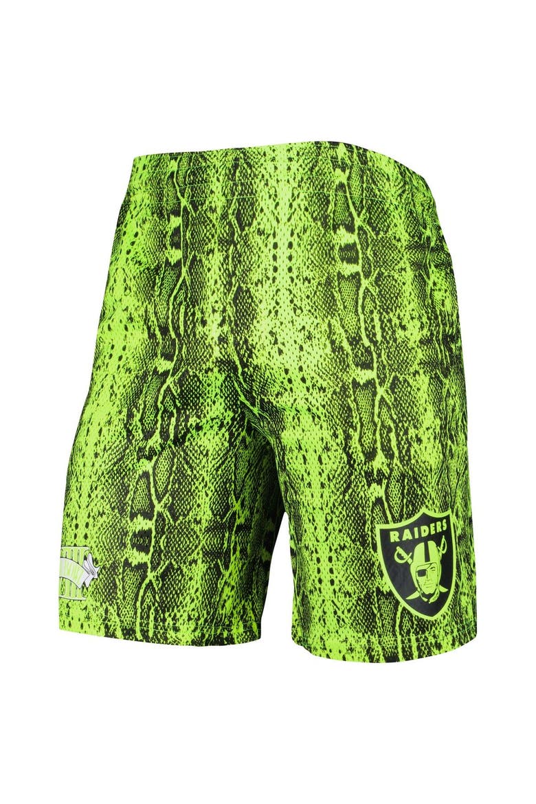 Men's New Era Neon Green Las Vegas Raiders Summer Pop Shorts, Alternate, color, Neon Green