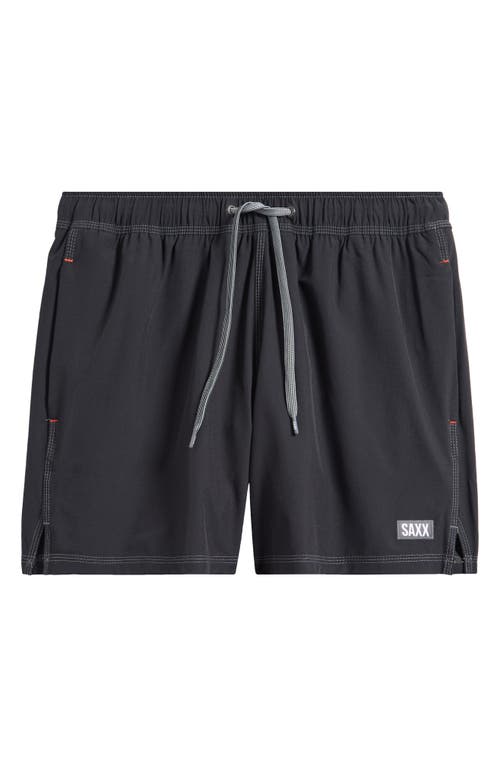 Saxx Oh Buoy 2n1 5-inch Volley Swim Trunks In Black