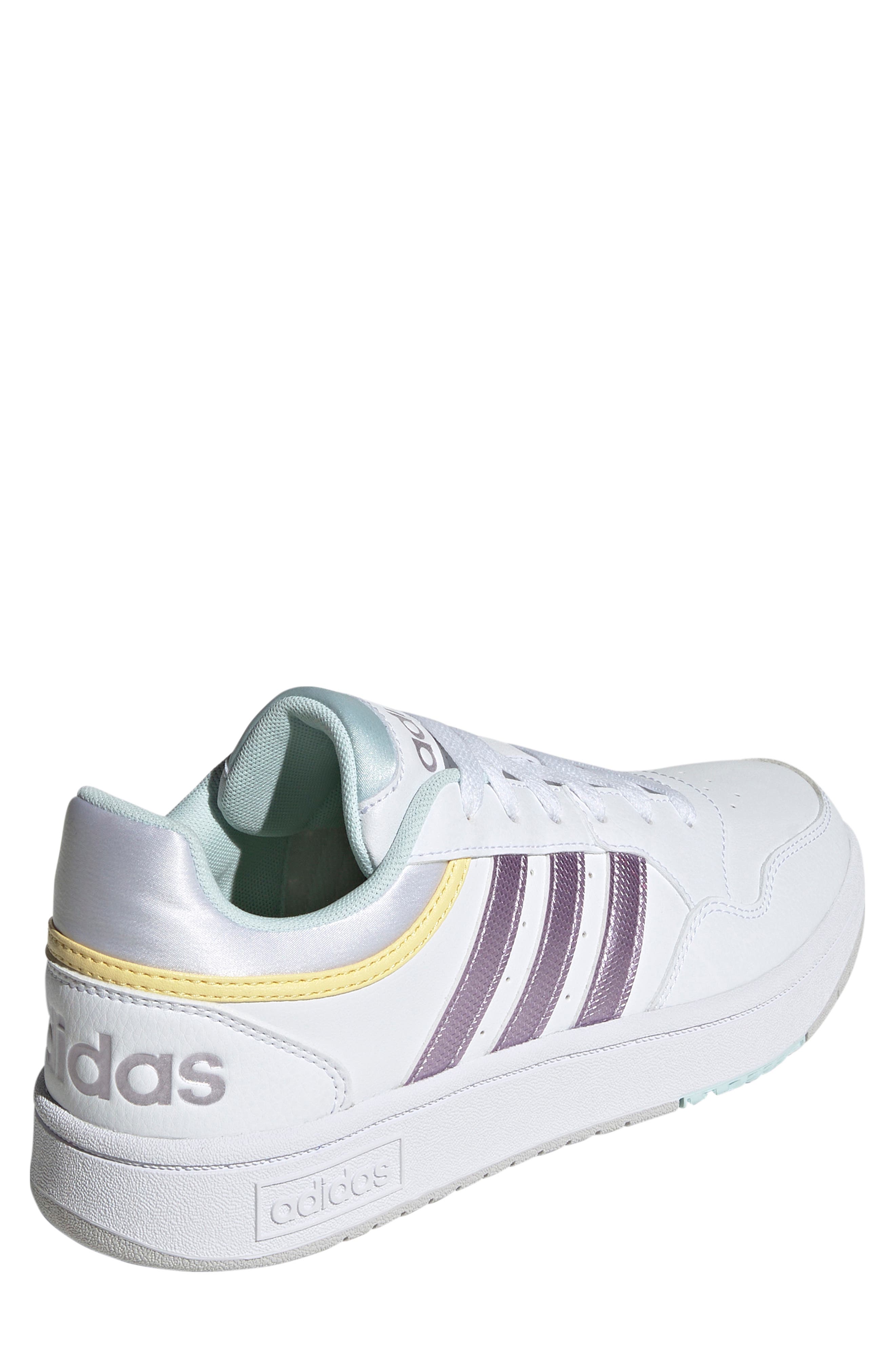 Hoops 3.0 Sneaker, Alternate, color, WHITE/MATTE PURPLE/YELLOW