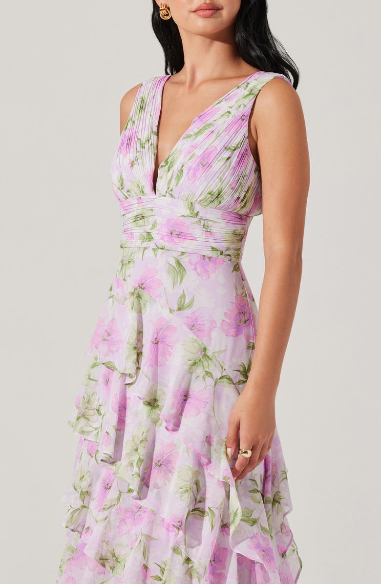 ASTR the Label Cytherea Floral High-Low Dress, Alternate, color, Lavender Floral