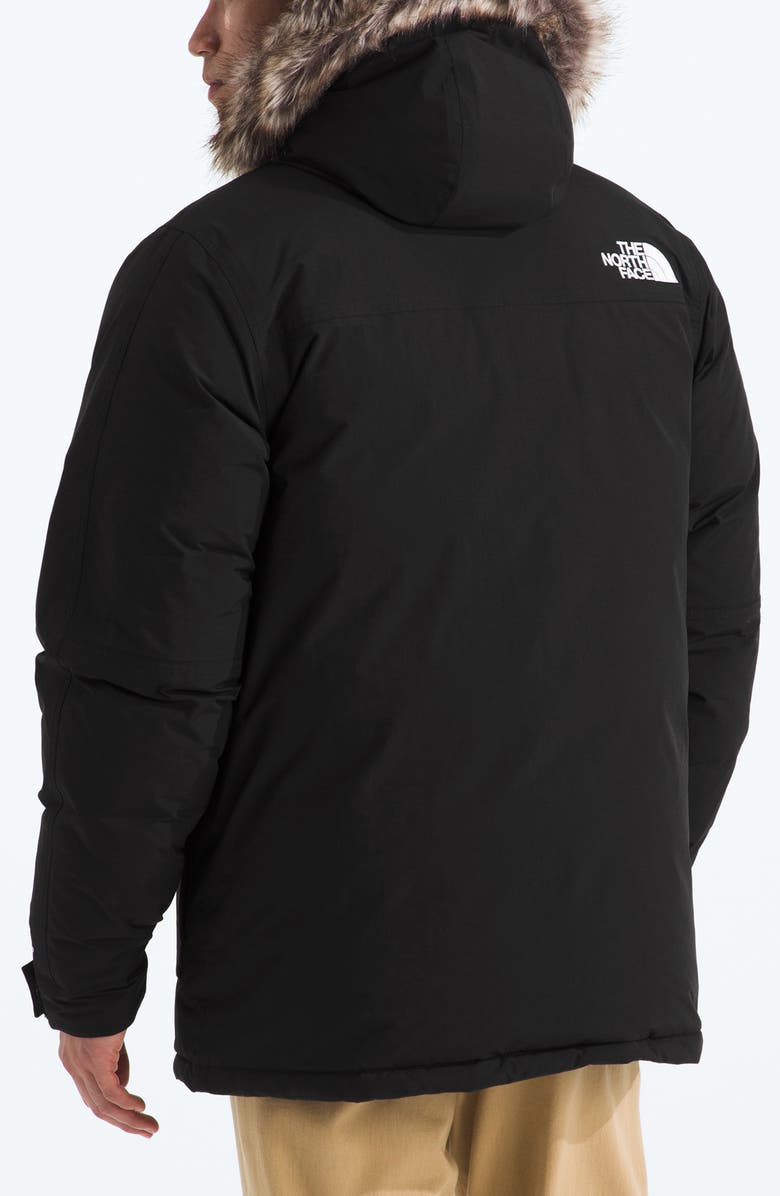 The North Face McMurdo Waterproof 600 Fill Power Hooded Down Parka with Faux Fur Trim, Alternate, color, Tnf Black/ Tnf Black