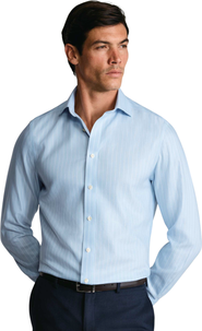 Charles Tyrwhitt Non-iron Striped Herringbone Shirt
