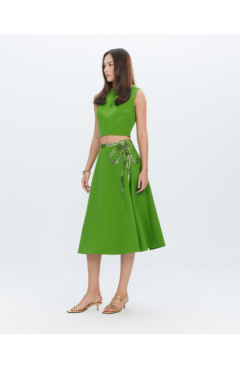 THEO The Label Harmonia Embroidered A Line Skirt, Alternate, color,