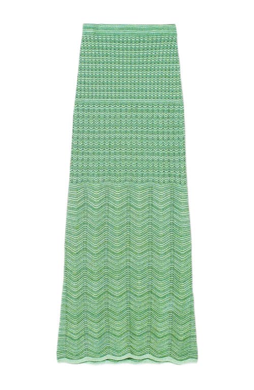 Sandro Knitted Maxi Skirt In Mint