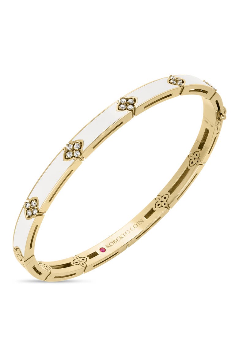 Love in Verona Diamond Bangle Bracelet, Main, color, WHITE