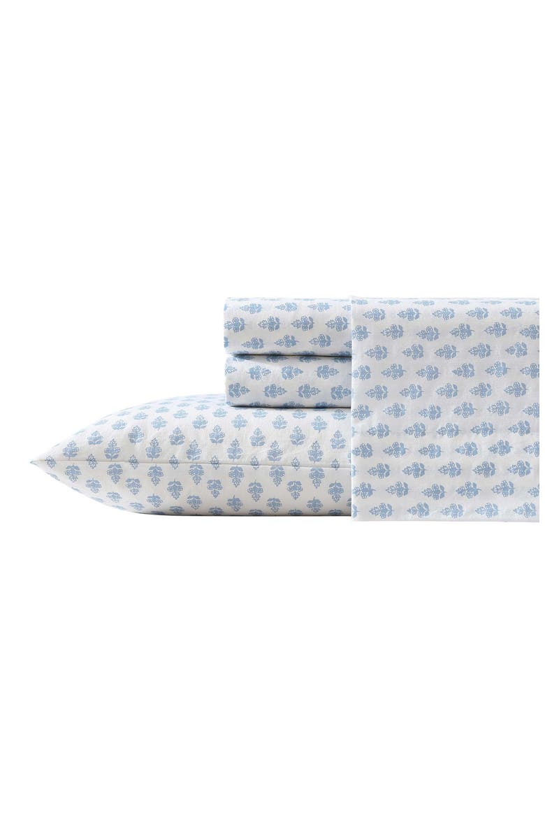 Francesca 4-Piece Cotton Sheet Set, Main, color, BLUE