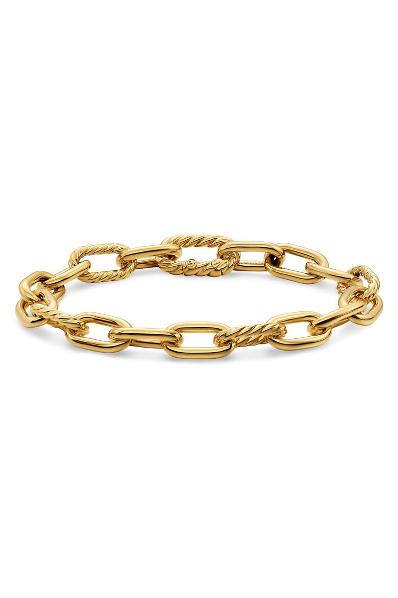 DY Madison Chain Bracelet in 18K Yellow Gold, 8.5mm, Main, color, GOLD