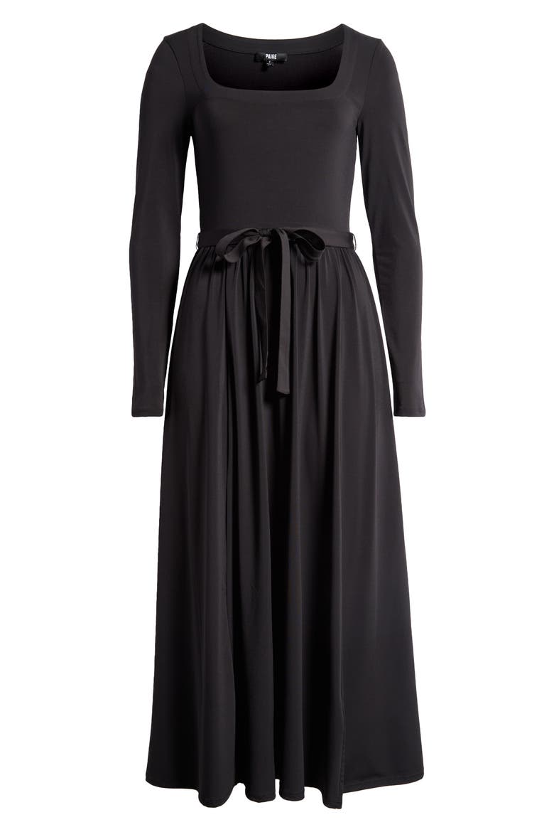 Nieve Long Sleeve Jersey Dress, Alternate, color, BLACK