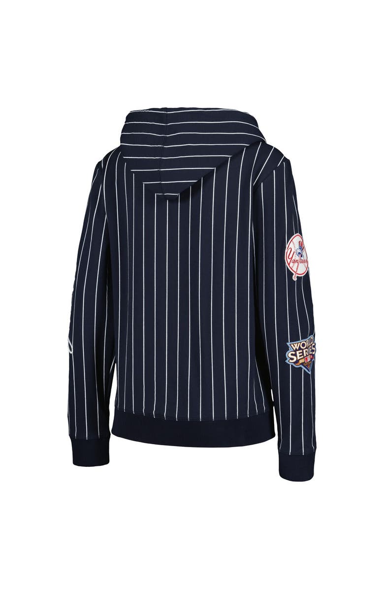 New Era Women's New Era Navy New York Yankees Pinstripe Tri-Blend Full-Zip Jacket, Alternate, color, 