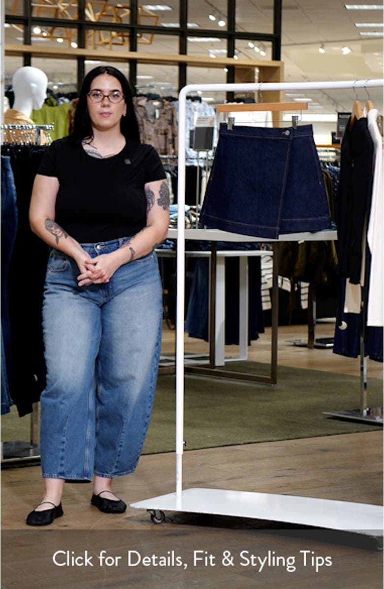 Aven Wrap Denim Miniskirt, sales video thumbnail