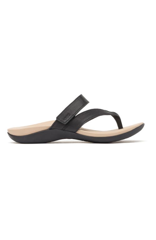 Abeo Oasis Thong Sandal In Black Majestic - Regular