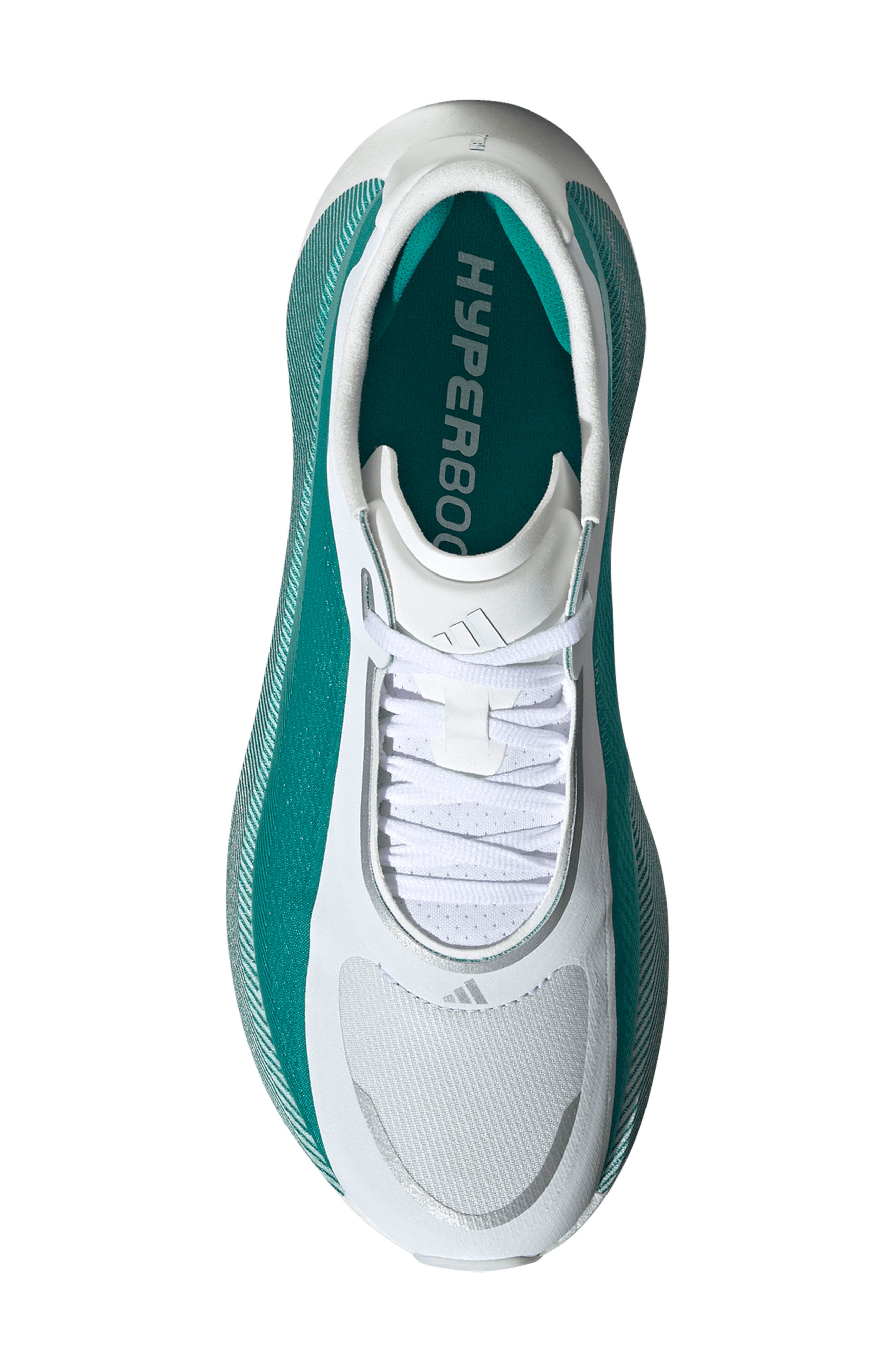 Hyperboost Edge Running Shoe, Alternate, color, WHITE/ GREEN/ ZERO METALLIC