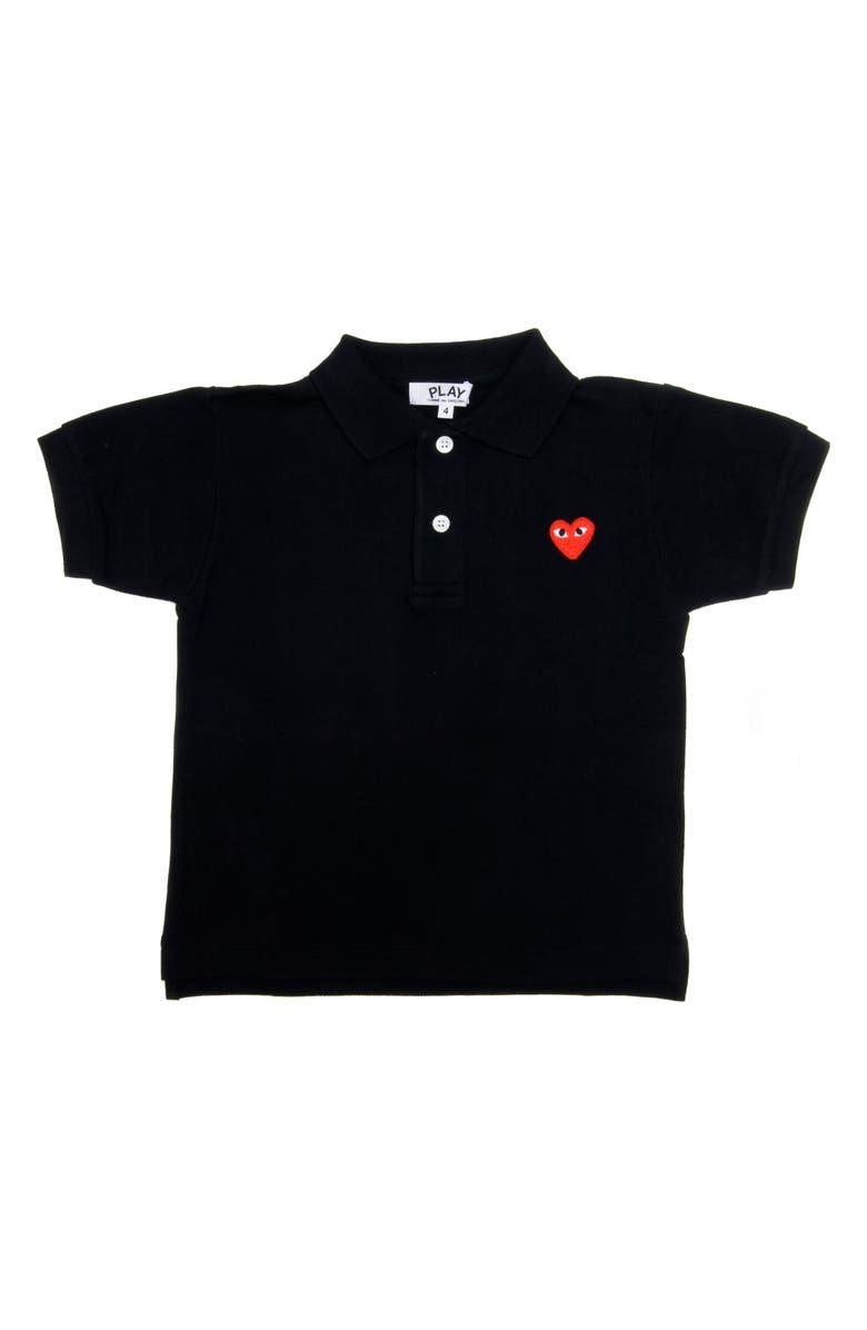 Comme des Garçons PLAY Little Red Heart Polo, Main, color,