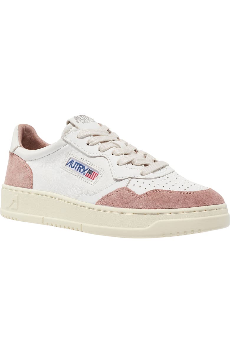 AUTRY Medalist Washed Low Top Sneaker, Main, color, White / Nude