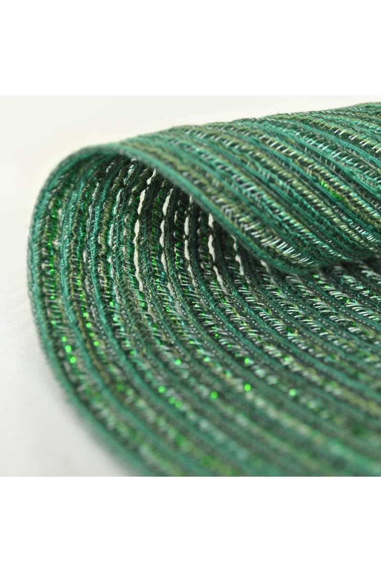 Metallic Variegated Round Woven Placemat Set/6, Alternate, color, Green