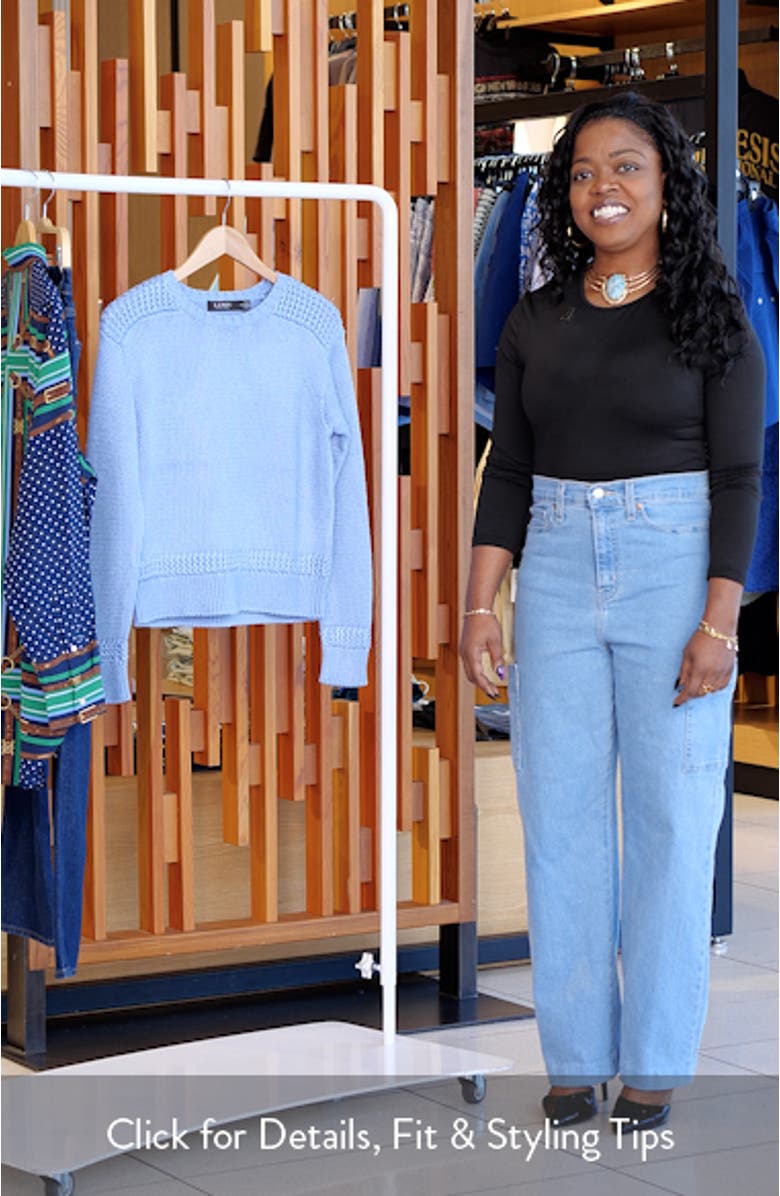 Mixed Stitch Cotton Blend Sweater, sales video thumbnail