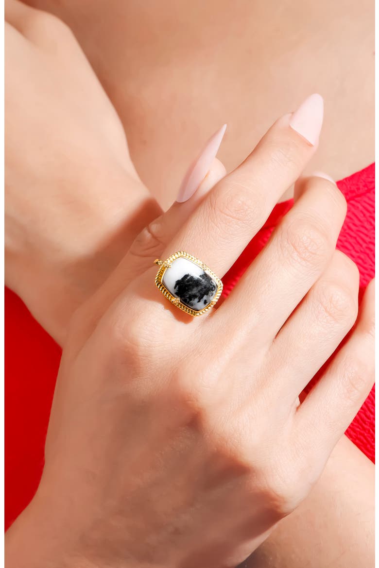 Zebra Jasper Ring, Alternate, color, BLACK