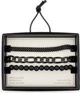 NORDSTROM RACK 3-Pack Waterproof Mixed Chain Bracelets