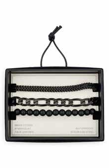 3-Pack Waterproof Mixed Chain Bracelets